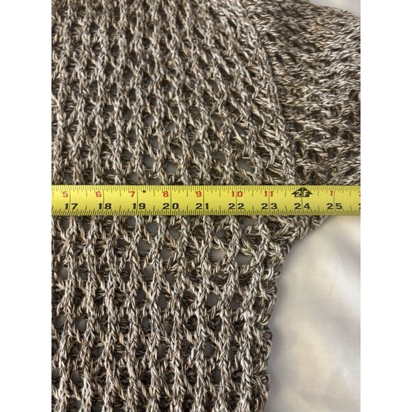 LANE BRYANT Gold Metallic Open Weave Knit Tunic Sweater Women 22/24 Crochet - Picture 8 of 8